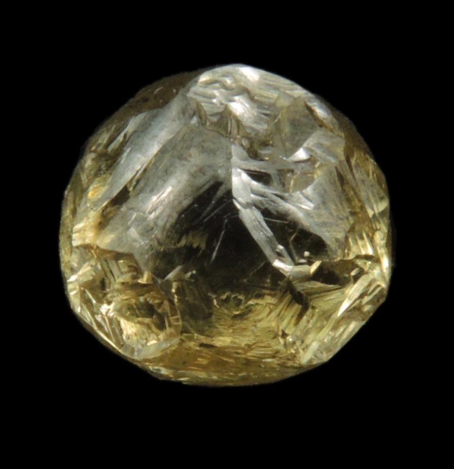 Diamond (3.11 carat superb gem-grade yellow-brown complex diamond) from Letlhakane Mine, south of the Makgadikgadi Pans, Botswana