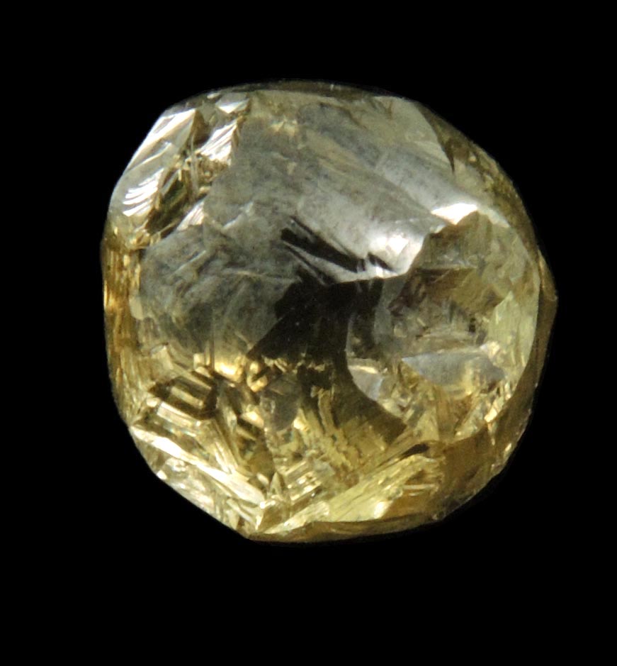 Diamond (3.11 carat superb gem-grade yellow-brown complex diamond) from Letlhakane Mine, south of the Makgadikgadi Pans, Botswana