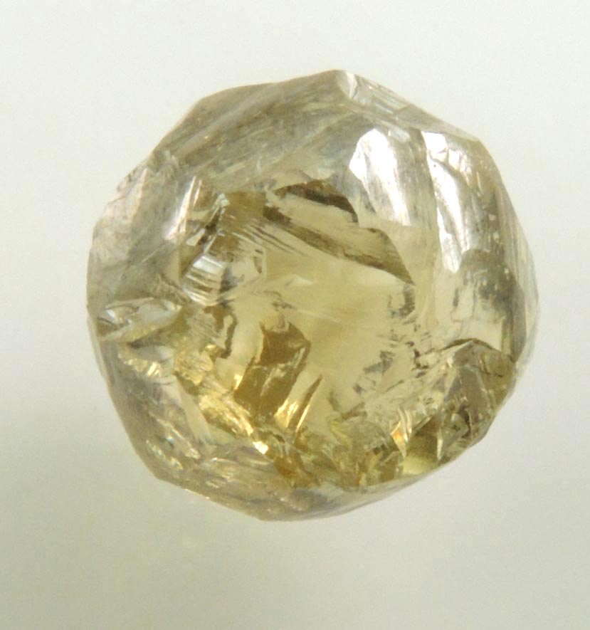 Diamond (3.11 carat superb gem-grade yellow-brown complex diamond) from Letlhakane Mine, south of the Makgadikgadi Pans, Botswana