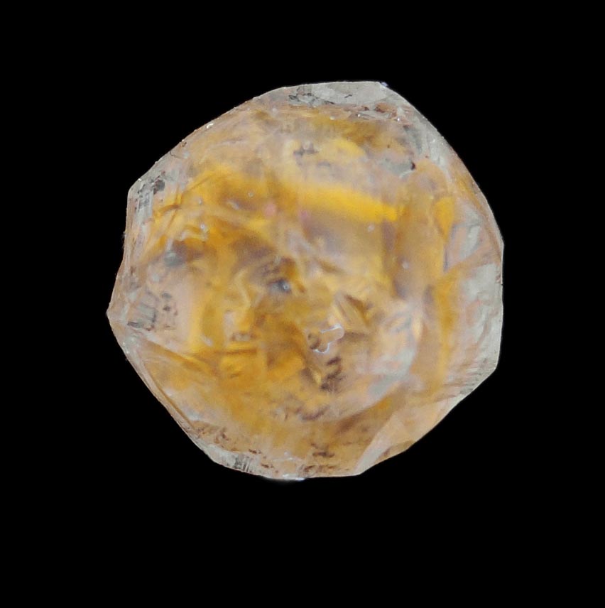 Diamond (3.11 carat superb gem-grade yellow-brown complex diamond) from Letlhakane Mine, south of the Makgadikgadi Pans, Botswana