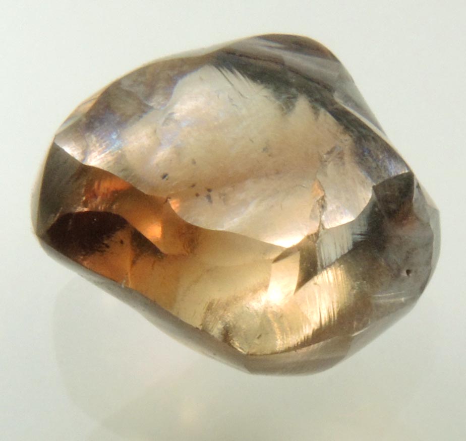 Diamond (3.85 carat gem-grade cuttable brown irregular rough diamond) from Damtshaa Mine, near Orapa, Botswana