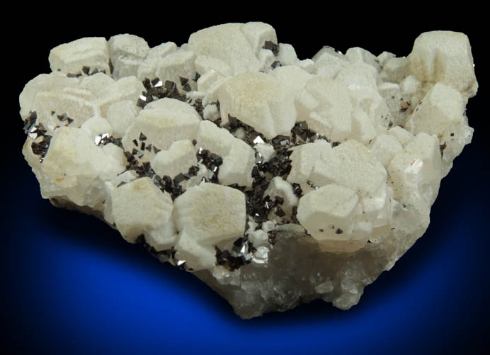 Pyrite on Calcite from Broken Hill, New South Wales, Australia