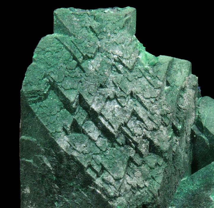 Malachite pseudomorphs after Azurite from Tsumeb Mine, 1st Oxide Zone, Otavi-Bergland District, Oshikoto, Namibia