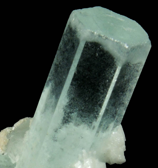 Beryl var. Aquamarine with Albite from Baha, Braldu Valley, Baltistan, Gilgit-Baltistan, Pakistan