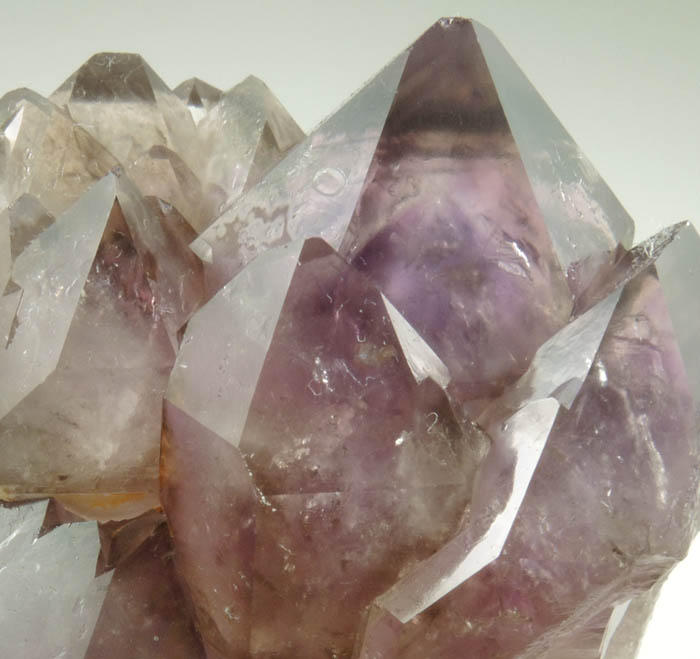 Quartz var. Amethyst Quartz (with phantom-growth zoning) from Reel Mine, Iron Station, Lincoln County, North Carolina