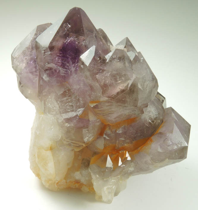 Quartz var. Amethyst Quartz (with phantom-growth zoning) from Reel Mine, Iron Station, Lincoln County, North Carolina