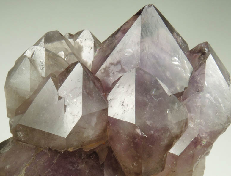 Quartz var. Amethyst Quartz (with phantom-growth zoning) from Reel Mine, Iron Station, Lincoln County, North Carolina