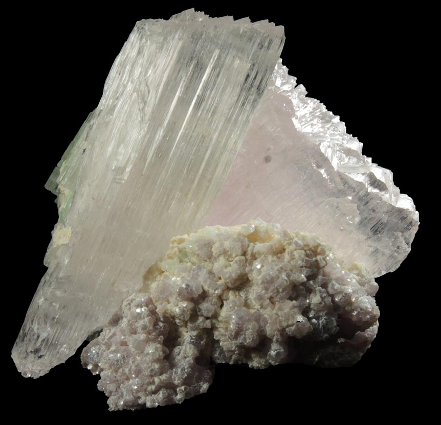 Spodumene var. Kunzite, Lepidolite, Elbaite Tourmaline from Darra-i-Pech, Kunar Province, Afghanistan