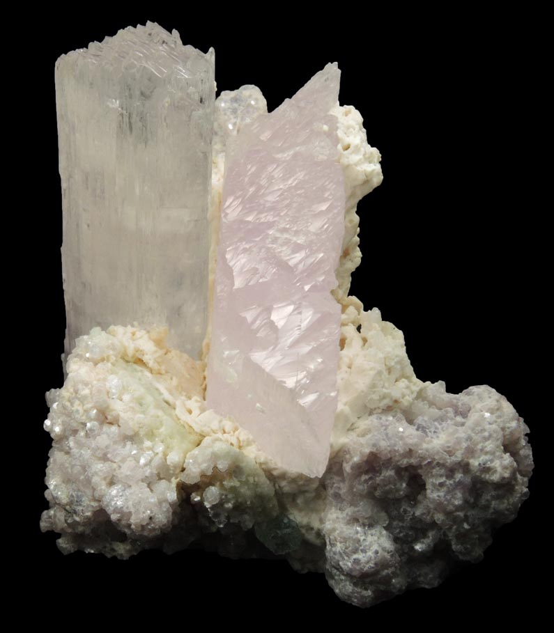 Spodumene var. Kunzite, Lepidolite, Elbaite Tourmaline from Darra-i-Pech, Kunar Province, Afghanistan