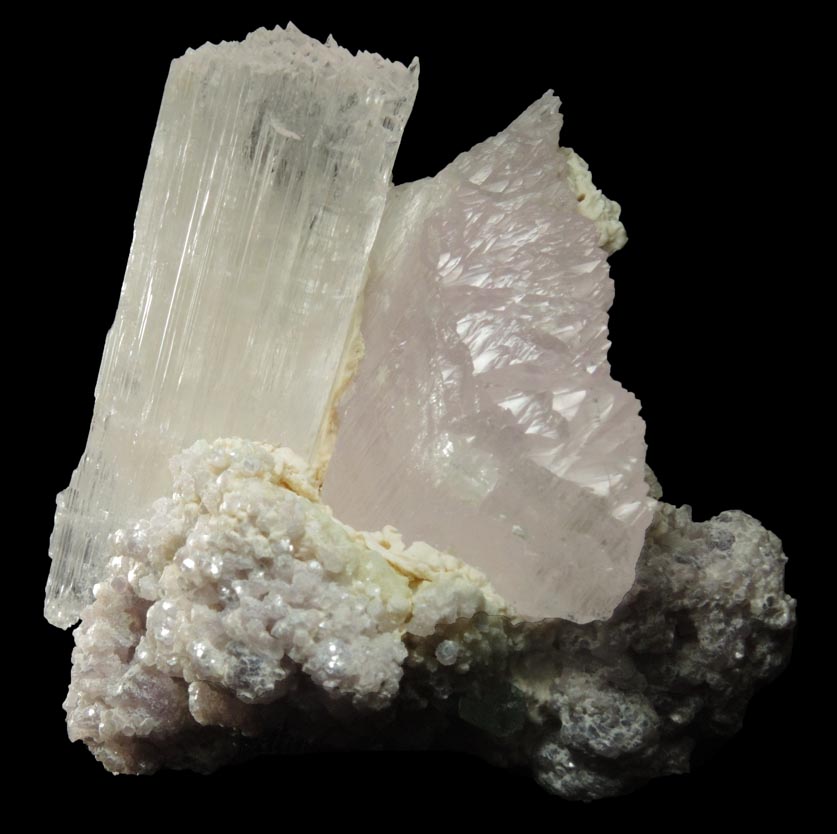 Spodumene var. Kunzite, Lepidolite, Elbaite Tourmaline from Darra-i-Pech, Kunar Province, Afghanistan