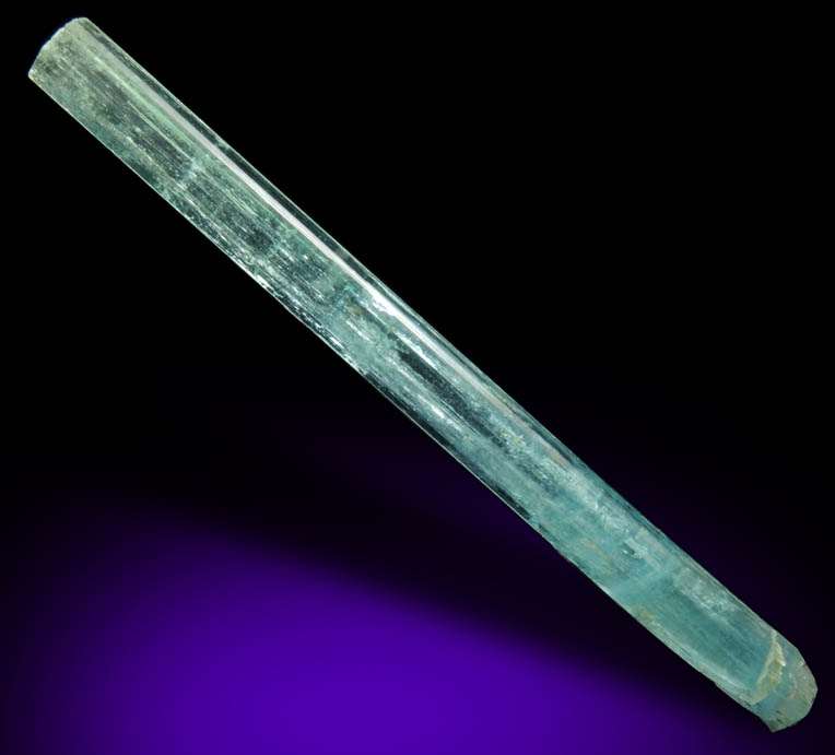 Beryl var. Aquamarine (doubly terminated crystal) from Doi Ty Mine, Thuong Xuan District, Thanh Ha Province, Vietnam