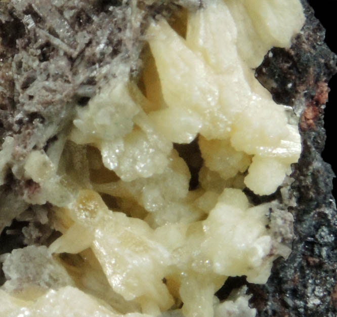 Mimetite (on galena-rich matrix) from Tsumeb Mine, Otavi-Bergland District, Oshikoto, Namibia