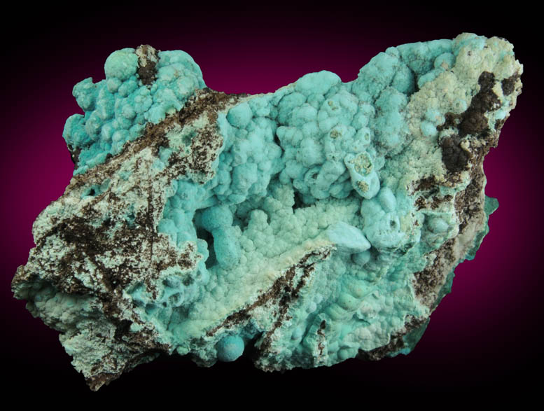 Rosasite over Chrysocolla and Aurichalcite from Silver Bill Mine, Courtland-Gleeson District, Cochise County, Arizona