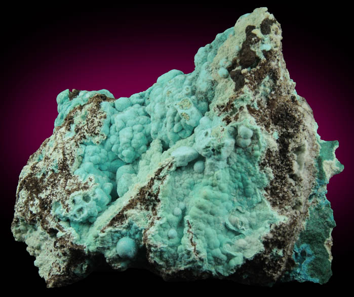 Rosasite over Chrysocolla and Aurichalcite from Silver Bill Mine, Courtland-Gleeson District, Cochise County, Arizona