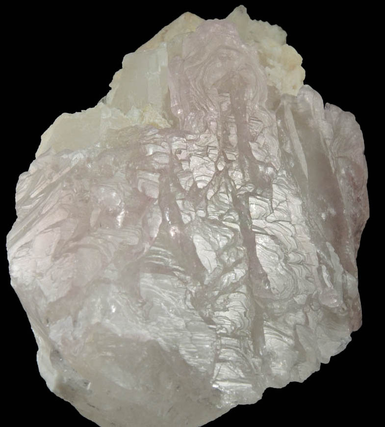 Quartz var. Rose Quartz Crystals with Albite from Lavra da Ilha, Taquaral, Jequitinhonha River, Minas Gerais, Brazil