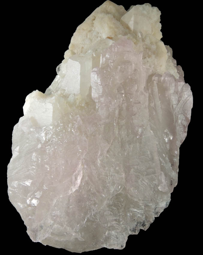 Quartz var. Rose Quartz Crystals with Albite from Lavra da Ilha, Taquaral, Jequitinhonha River, Minas Gerais, Brazil