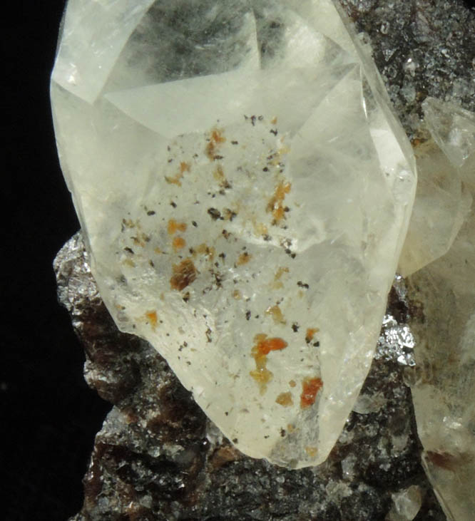 Calcite and Fluorite on Sphalerite from Elmwood Mine, Stonewall Ore Body, Carthage, Smith County, Tennessee