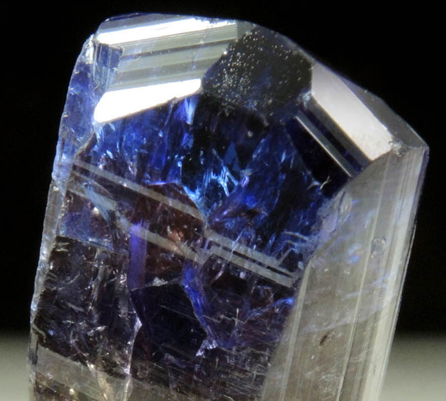 Tanzanite Crystal (blue-violet gem variety of Zoisite) from Merelani Hills, western slope of Lelatama Mountains, Arusha Region, Tanzania (Type Locality for Tanzanite)