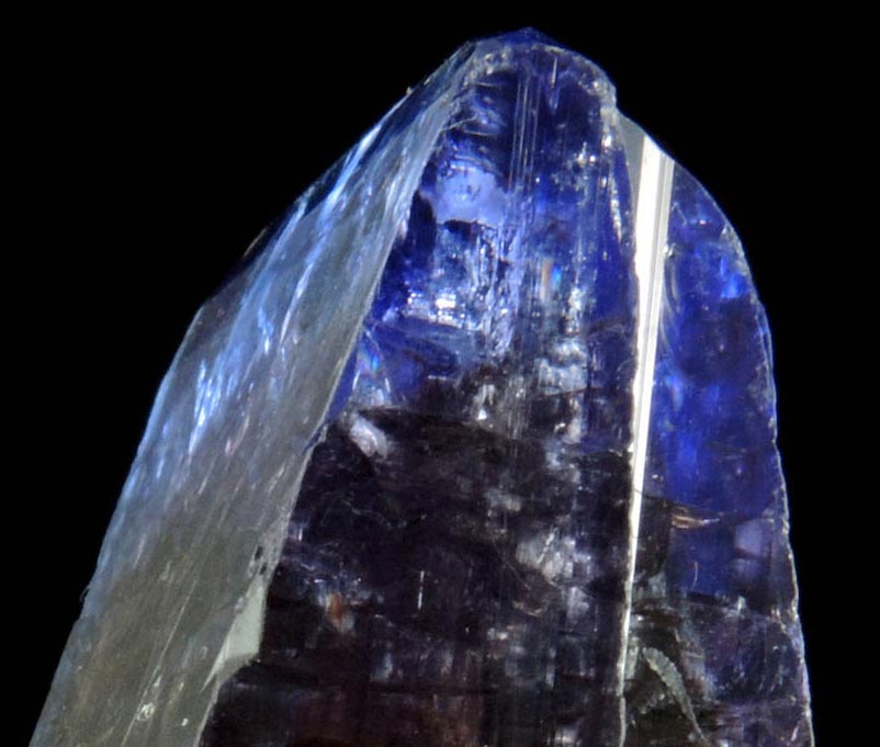 Tanzanite Crystal (blue-violet gem variety of Zoisite) from Merelani Hills, western slope of Lelatama Mountains, Arusha Region, Tanzania (Type Locality for Tanzanite)