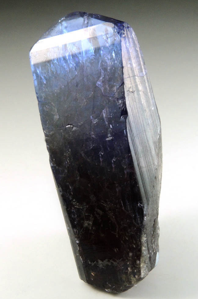 Tanzanite Crystal (blue-violet gem variety of Zoisite) from Merelani Hills, western slope of Lelatama Mountains, Arusha Region, Tanzania (Type Locality for Tanzanite)