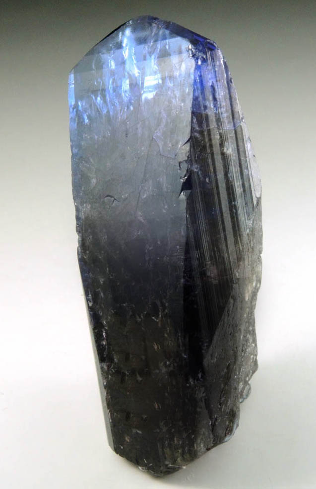 Tanzanite Crystal (blue-violet gem variety of Zoisite) from Merelani Hills, western slope of Lelatama Mountains, Arusha Region, Tanzania (Type Locality for Tanzanite)