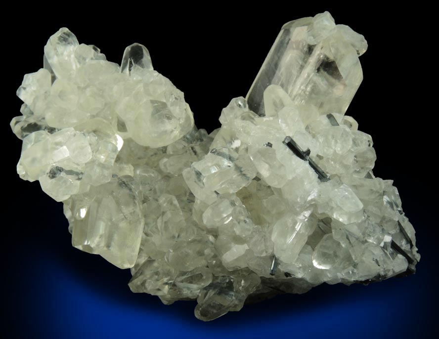 Calcite (butterfly-twinned crystals) with Stibnite inclusions from Xikuangshan, 12 km northeast of Lengshuijiang, Hunan Province, China