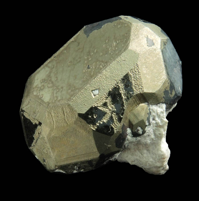 Pyrite (complex crystal with minor clay matrix) from Milpillas Mine, Cuitaca, Sonora, Mexico