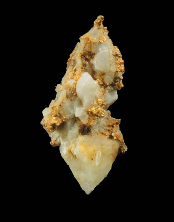 Gold in Quartz from Jamestown Mining District, Tuolumne County, California