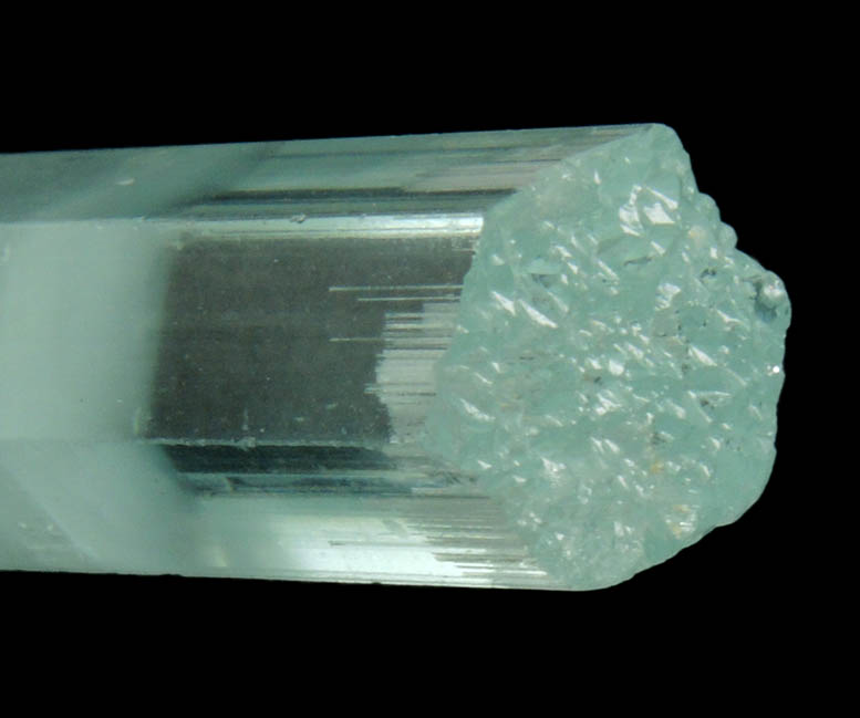 Beryl var. Aquamarine (zoned, with unusual hollow tubes) from Skardu District, Baltistan, Gilgit-Baltistan, Pakistan