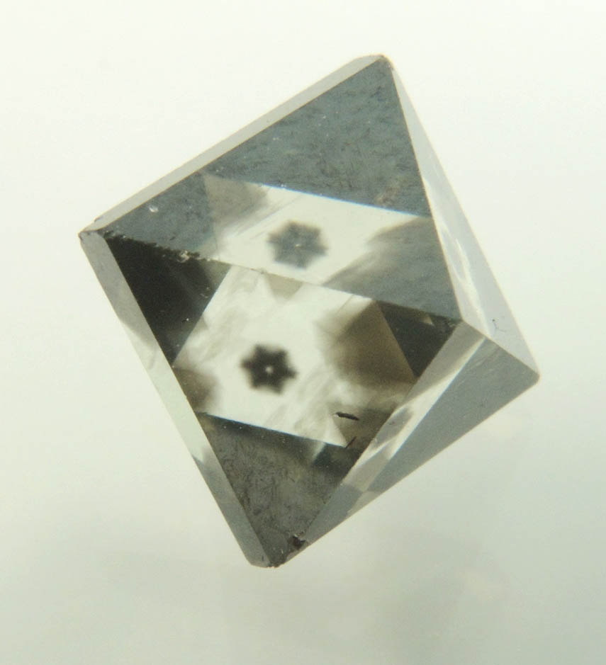 Diamond (4.95 carat sector-zoned octahedral brown polished diamond) from Murowa Mine, Mazvihwa, Zimbabwe