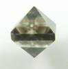Diamond (3.11 carat sector-zoned octahedral brown polished diamond) from Murowa Mine, Mazvihwa, Zimbabwe