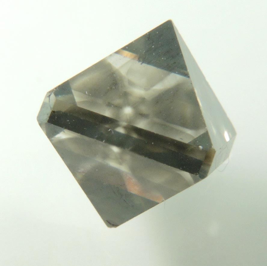 Diamond (3.11 carat sector-zoned octahedral brown polished diamond) from Murowa Mine, Mazvihwa, Zimbabwe