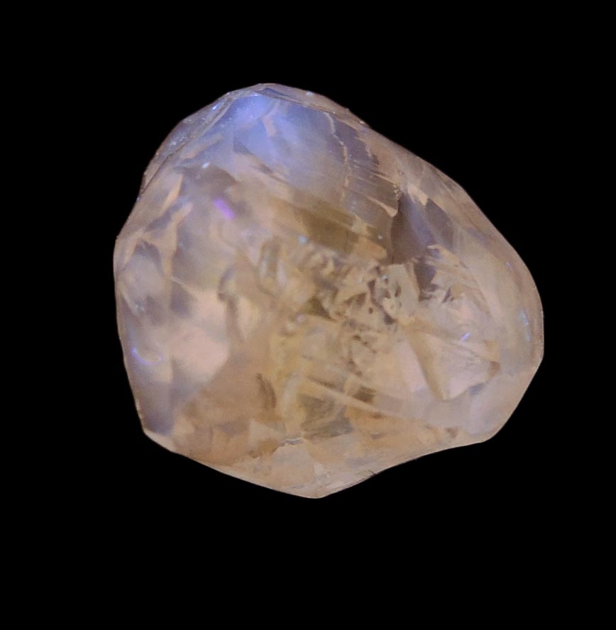 Diamond (3.31 carat gem-grade cuttable yellow-green complex rough uncut diamond) from Orapa Mine, south of the Makgadikgadi Pans, Botswana