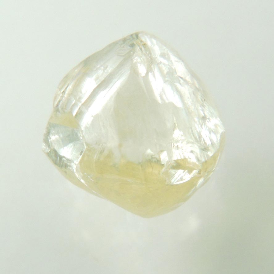 Diamond (1.67 carat cuttable yellow octahedral crystal) from Orapa Mine, south of the Makgadikgadi Pans, Botswana
