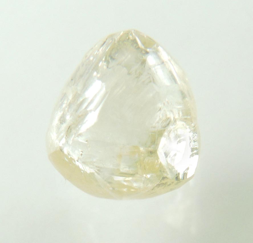 Diamond (1.67 carat cuttable yellow octahedral crystal) from Orapa Mine, south of the Makgadikgadi Pans, Botswana