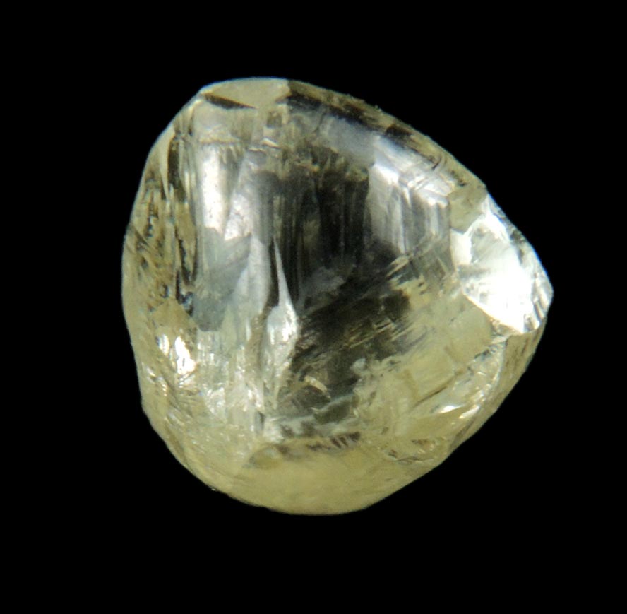 Diamond (1.67 carat cuttable yellow octahedral crystal) from Orapa Mine, south of the Makgadikgadi Pans, Botswana