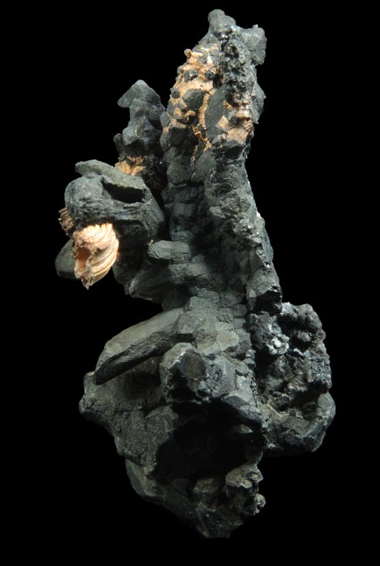 Acanthite and Native Silver from Xiaoqinggou, Datong, Shanxi, China