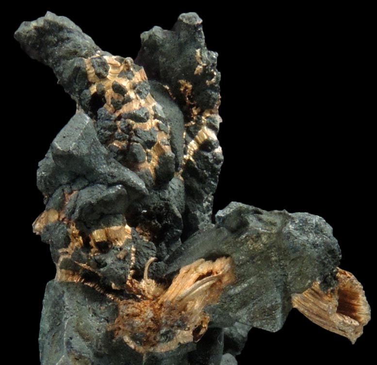 Acanthite and Native Silver from Xiaoqinggou, Datong, Shanxi, China