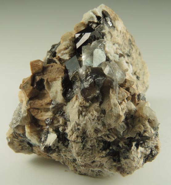 Topaz on Smoky Quartz and Microcline from Diamond Rocks, Hare's Gap, Mournes, County Down, Ireland