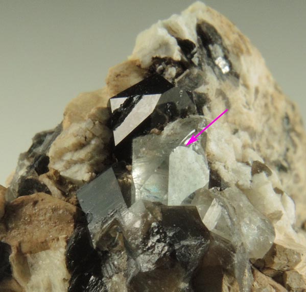 Topaz on Smoky Quartz and Microcline from Diamond Rocks, Hare's Gap, Mournes, County Down, Ireland