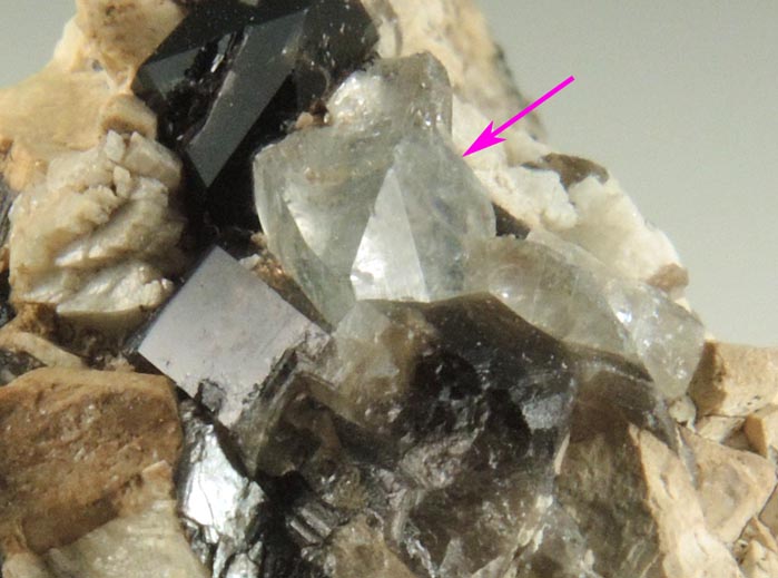 Topaz on Smoky Quartz and Microcline from Diamond Rocks, Hare's Gap, Mournes, County Down, Ireland