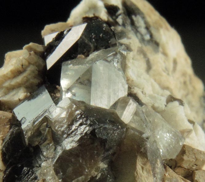 Topaz on Smoky Quartz and Microcline from Diamond Rocks, Hare's Gap, Mournes, County Down, Ireland