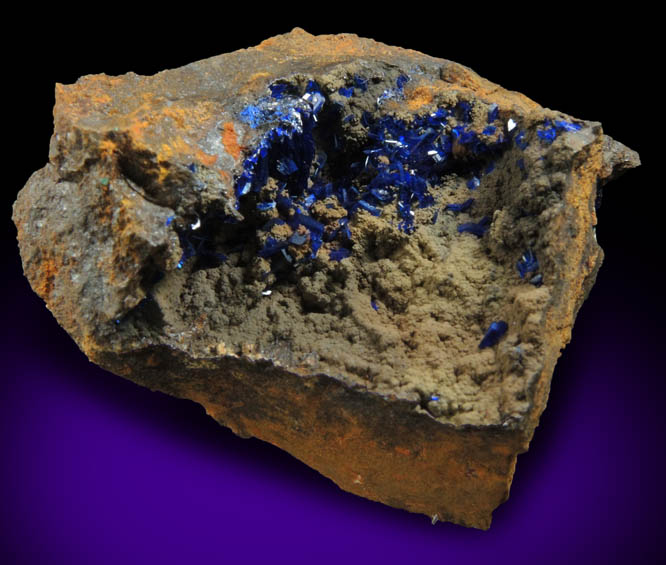 Azurite from Morenci Mine, 4750' Level, Lone Star Area, Clifton District, Greenlee County, Arizona