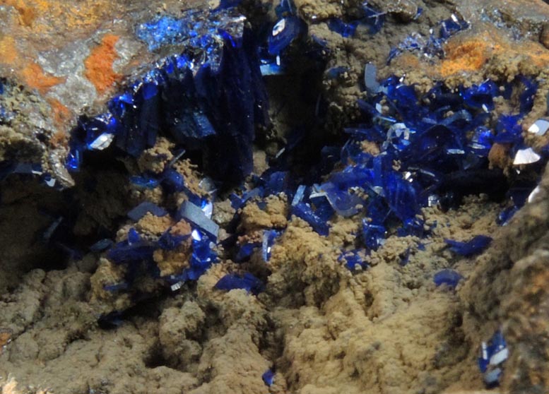 Azurite from Morenci Mine, 4750' Level, Lone Star Area, Clifton District, Greenlee County, Arizona