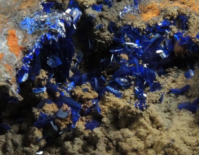 Azurite from Morenci Mine, 4750' Level, Lone Star Area, Clifton District, Greenlee County, Arizona