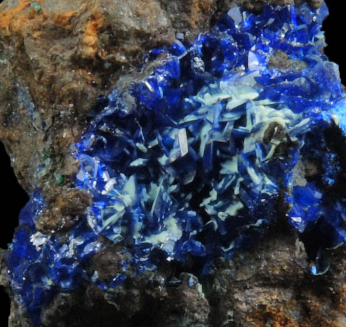 Azurite with Chrysocolla from Morenci Mine, 4750' Level, Lone Star Area, Clifton District, Greenlee County, Arizona