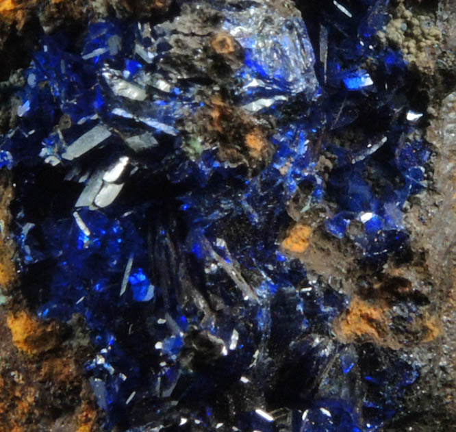 Azurite from Morenci Mine, 4750' Level, Lone Star Area, Clifton District, Greenlee County, Arizona