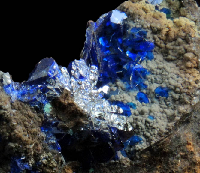 Azurite from Morenci Mine, 4750' Level, Lone Star Area, Clifton District, Greenlee County, Arizona