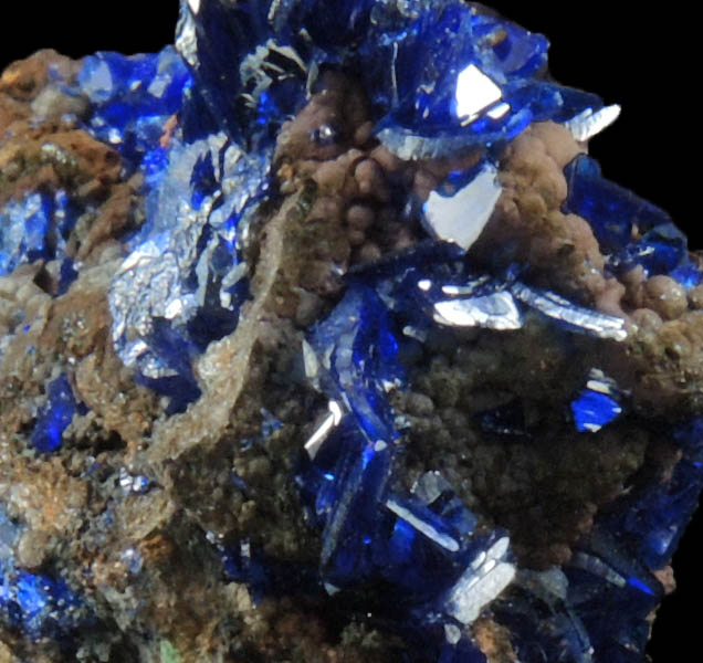 Azurite from Morenci Mine, 4750' Level, Lone Star Area, Clifton District, Greenlee County, Arizona