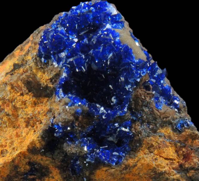 Azurite from Morenci Mine, 4750' Level, Lone Star Area, Clifton District, Greenlee County, Arizona